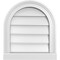 Ekena Millwork Round Top Surface Mount PVC Gable Vent w/ 2"W x 2"P Brickmould Sill Frame, 16"W x 18"H GVPRT16X1803SN - alternate 1